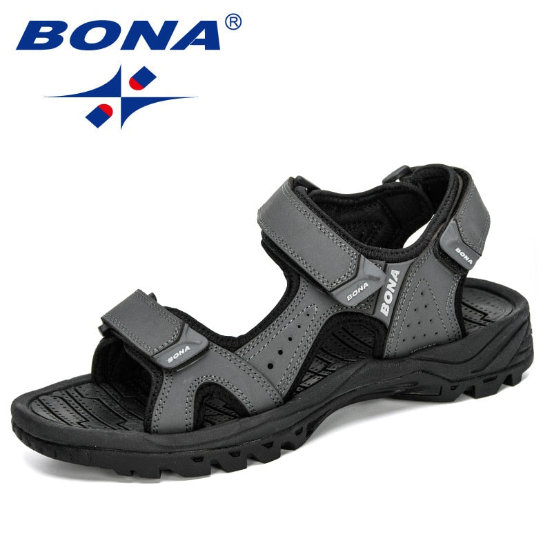 BONA 2020 New Designers Action Leather Shoes Slip-on Slippers Man Comfortable Trendy Beach Men Summer Sandal Zapatillas Hombre