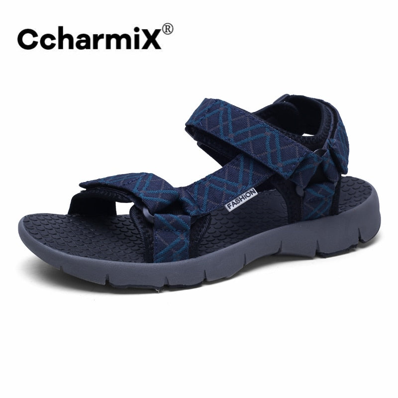 CcharmiX Men Sandals Vietnam Summer Breathable Walking Men Shoes Lightweight Gladiator Sandals For Men Water Footwear Big Size