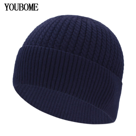 Skullies Beanies Men Winter Hats For Men Knitted Hat Women Male Gorro Warm Balaclava Bonnet Female Winter Beanie Hat Winter Cap