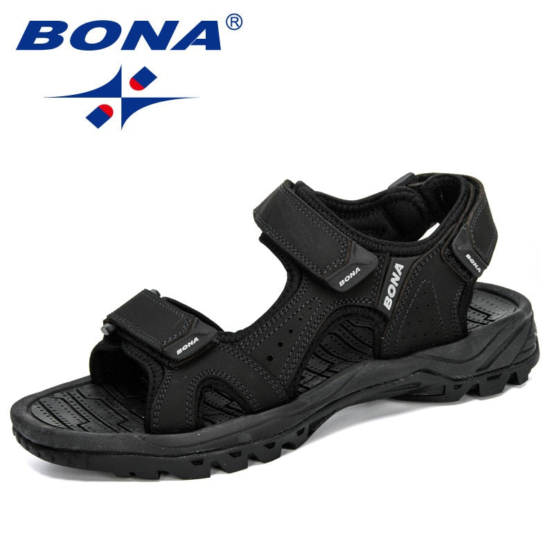 BONA 2020 New Designers Action Leather Shoes Slip-on Slippers Man Comfortable Trendy Beach Men Summer Sandal Zapatillas Hombre