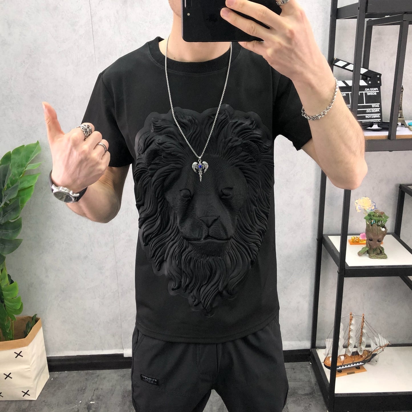 2020 T-shirt Men&#39;s Fashion Brand Personalized Korean Short Sleeve T-shirt Tee Shirt Homme Funny T Shirts Camisetas Hombre Male