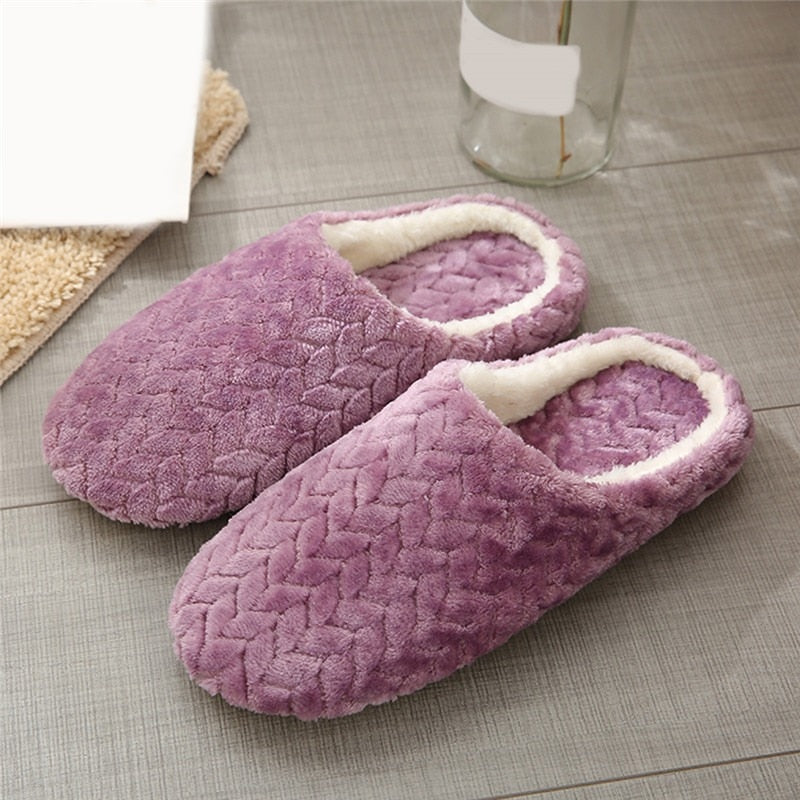 Winter Warm Slippers for Woman Shoes Soft Plush Indoor Home Furry Slippers Woman Warm Shoes For Bedroom Couple Winter Slippers