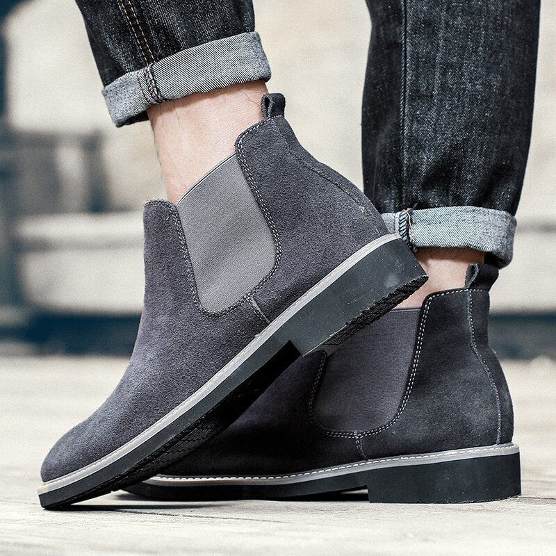 2020 New Men Boots High Quality Suede Leather Chelsea Boots Men Autumn Boots For Men Botas Zapatos De Hombre Chaussure Homme