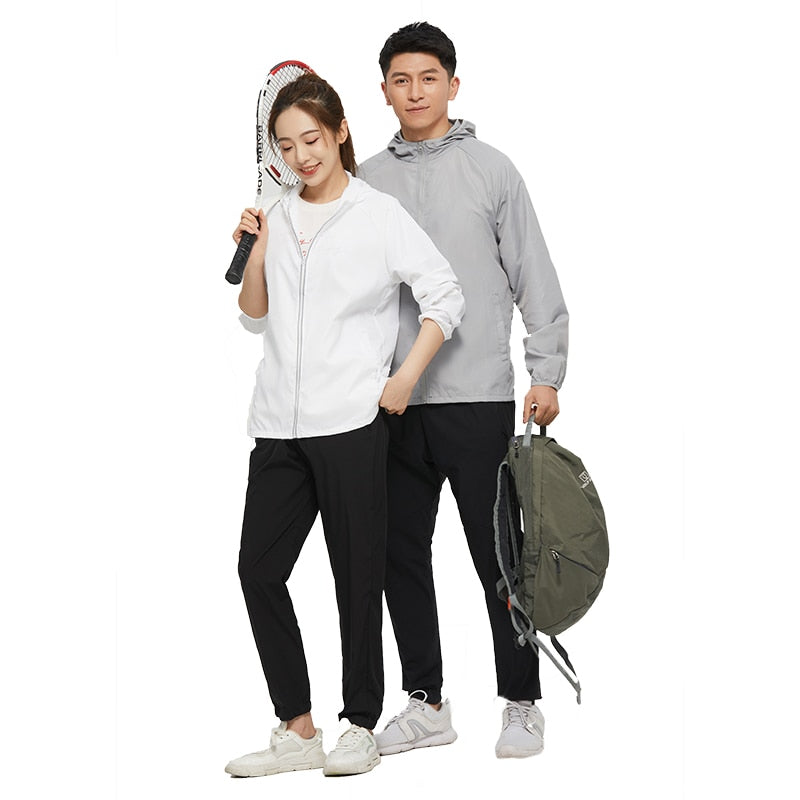 CHILYN Men&#39;s Hiking Camping Waterproof Jacket Women Reflective Sun Protection Clothing Unsiex Large Size Outdoor Windbreakers