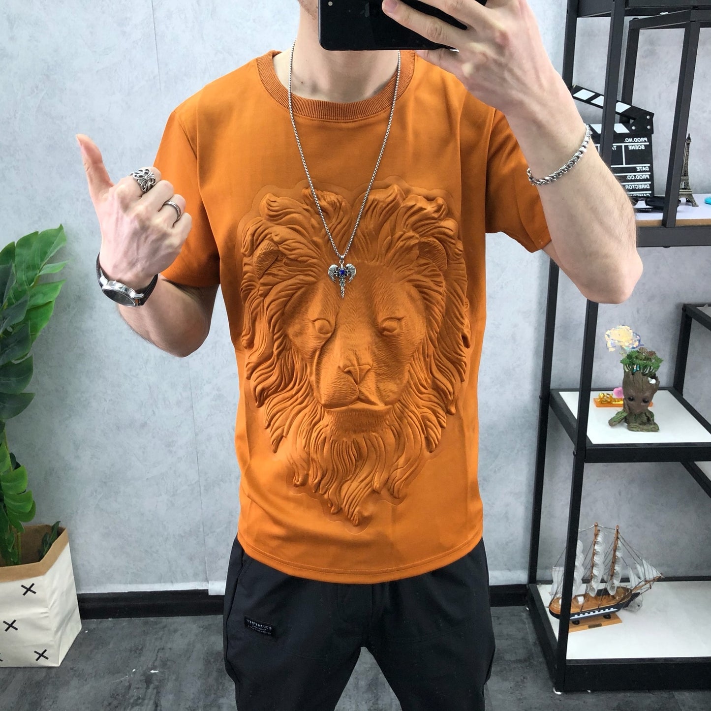 2020 T-shirt Men&#39;s Fashion Brand Personalized Korean Short Sleeve T-shirt Tee Shirt Homme Funny T Shirts Camisetas Hombre Male