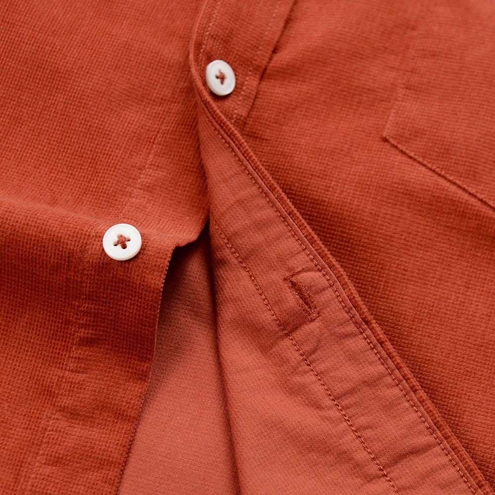 Casual Pure Cotton Corduroy Men Shirt Long Sleeve Brown Thick Winter XXL Regular Fit New Model Male Button Down Blouse