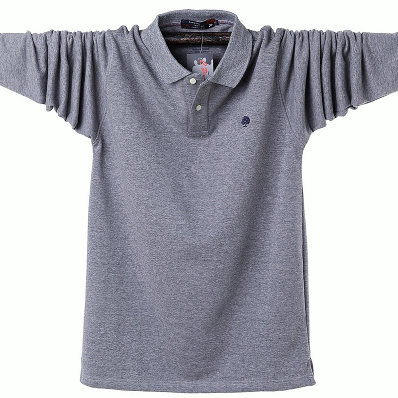 Winter Autumn New Men Polo Shirt Casual Thermal Fleece Men's Polo Shirts Thick Warm 5XL Long Sleeve Polo Shirt Men Clothing 2022