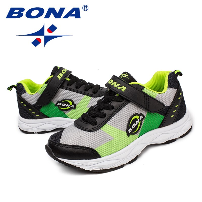 BONA New Arrival Style Children Casual Shoes Mesh Boys Shoes Hook & Loop Girls Loafers Outdoor Fashion Sneakers Free Shipping