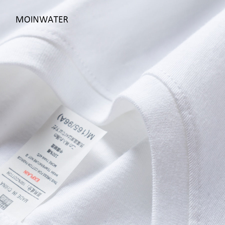 MOINWATER New Women Fashion Leopard Print T shirts White Black Cotton Streetwear T-shirts Lady Casual Tees&amp;Tops MT1964