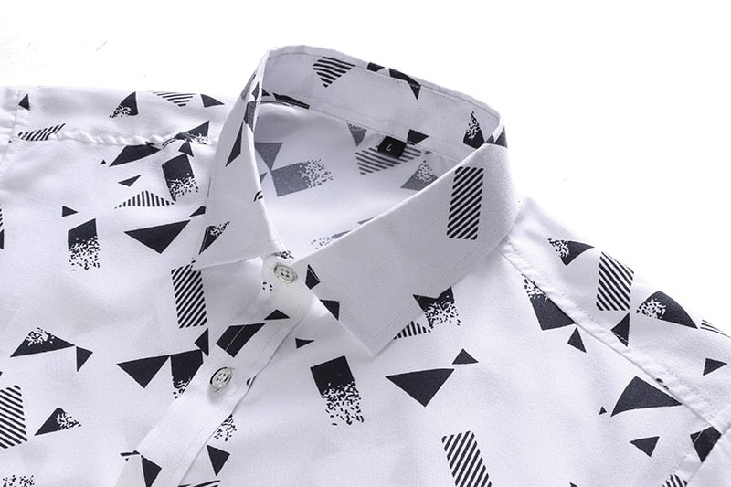 Plus size 5XL 6XL 7XL  Men Shirt 2022 New Arrival Summer Fashion Print Casual Short Sleeve Shirts Brand Clothing