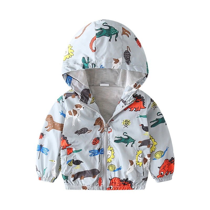New Summer & Autumn Children Jackets Casual Hooded Kids outerwear/coats 1-7T Blue And Whith Style Jackets For Boys CQ03