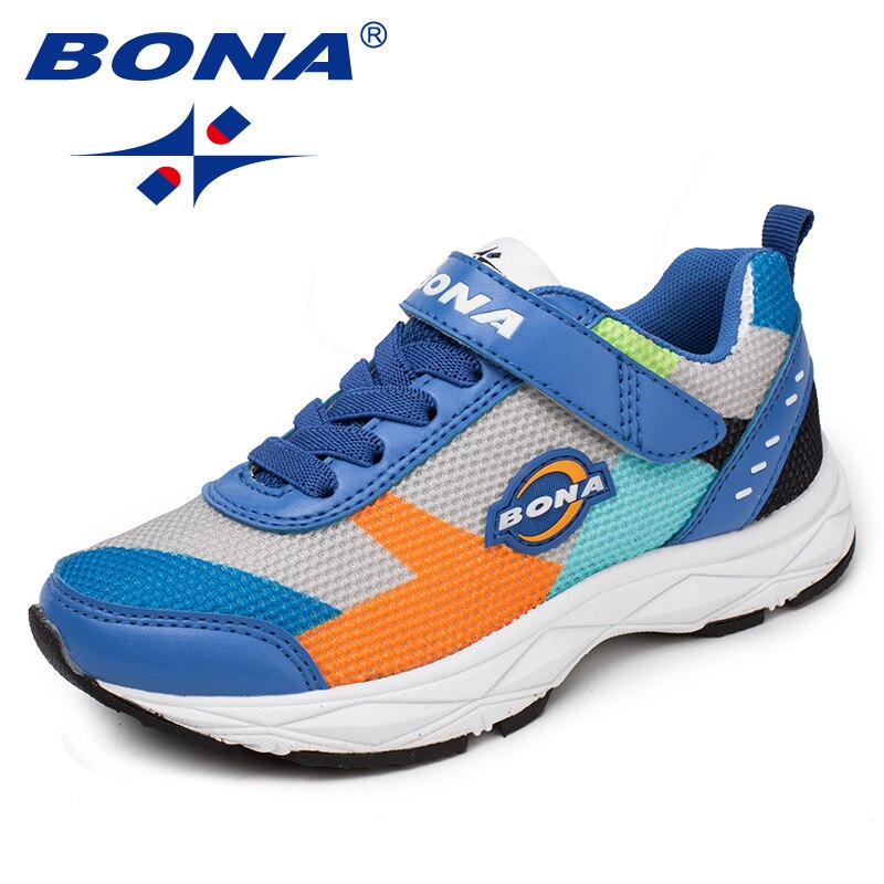 BONA New Arrival Style Children Casual Shoes Mesh Boys Shoes Hook & Loop Girls Loafers Outdoor Fashion Sneakers Free Shipping