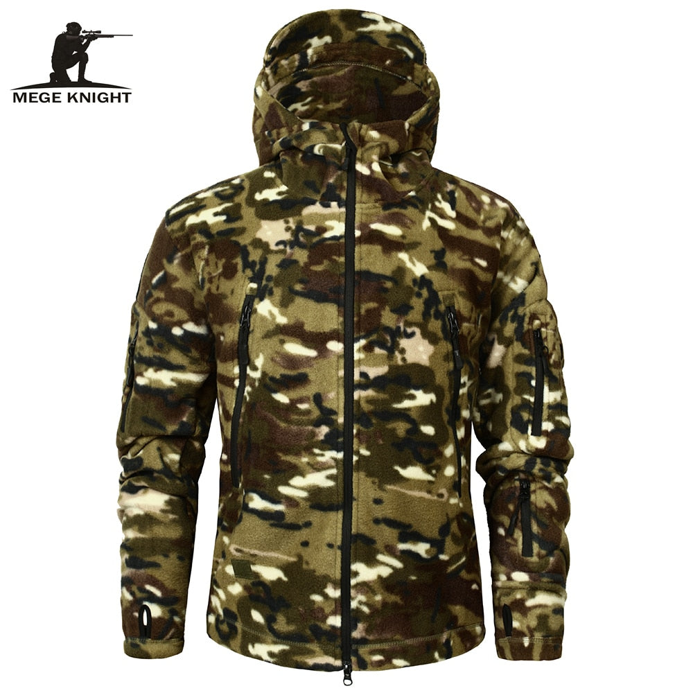 Mege Brand Autumn Winter Military Fleece Camouflage Tactical Men&#39;s Clothing Polar Warm Multicam Army Men Coat Outwear Hoodie