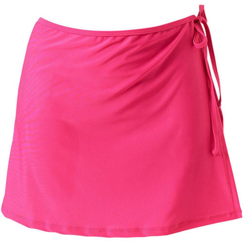 Female Skirts High Waist Girls A-line Mini Tennis Skirt Yoga Running Skirt Lace-up Bandage Sports Skirts Tracksuit Woman