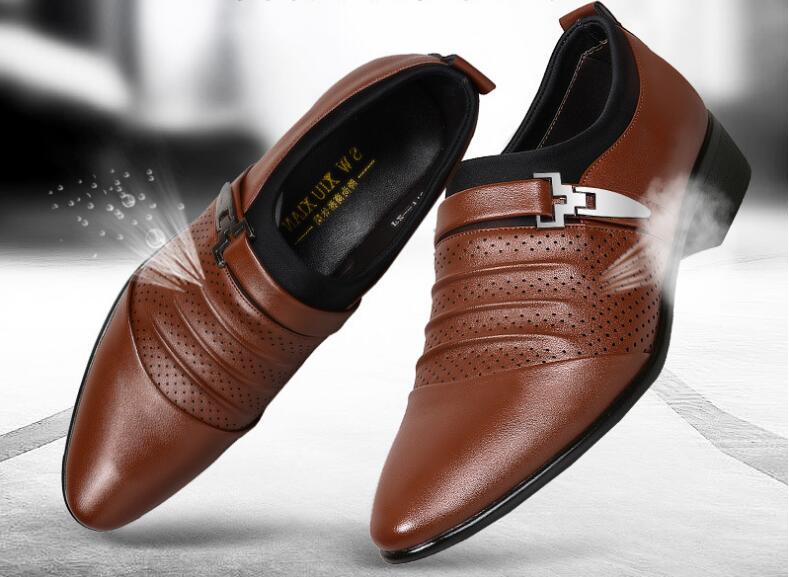 New men&#39;s business breathable leather white shoes zapatos de vestir para hombre luxury shoes men designers wedding shoes for men