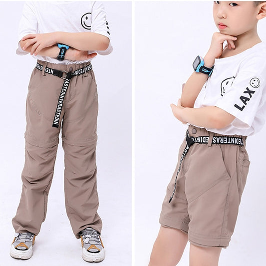 Summer Spring Quick-Drying Waterproof Boys Girls Pants Sporty Climbing Trousers Children Detachable Outfits For 115-170cm