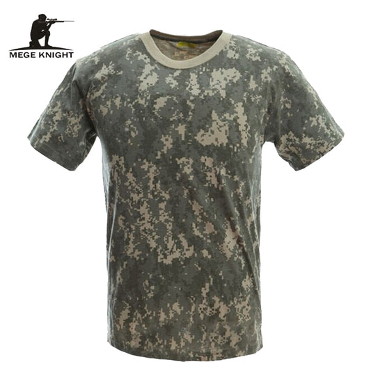 MEGE Military Camouflage Breathable Combat T-Shirt,  Men Summer Cotton T-shirt, Army Camo Camp Tees