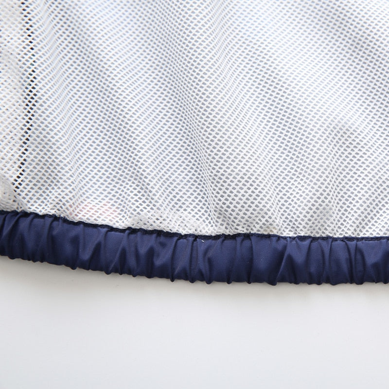 New Summer & Autumn Children Jackets Casual Hooded Kids outerwear/coats 1-7T Blue And Whith Style Jackets For Boys CQ03