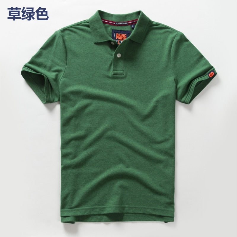 Summer Mens Polo shirts Cotton Shirts Short Sleeve Letter Embroidered Emblem Simple Shirt for Male Size M-3XL BP6900