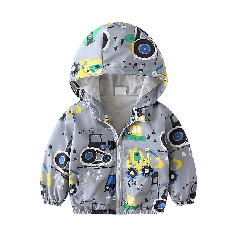 New Summer & Autumn Children Jackets Casual Hooded Kids outerwear/coats 1-7T Blue And Whith Style Jackets For Boys CQ03