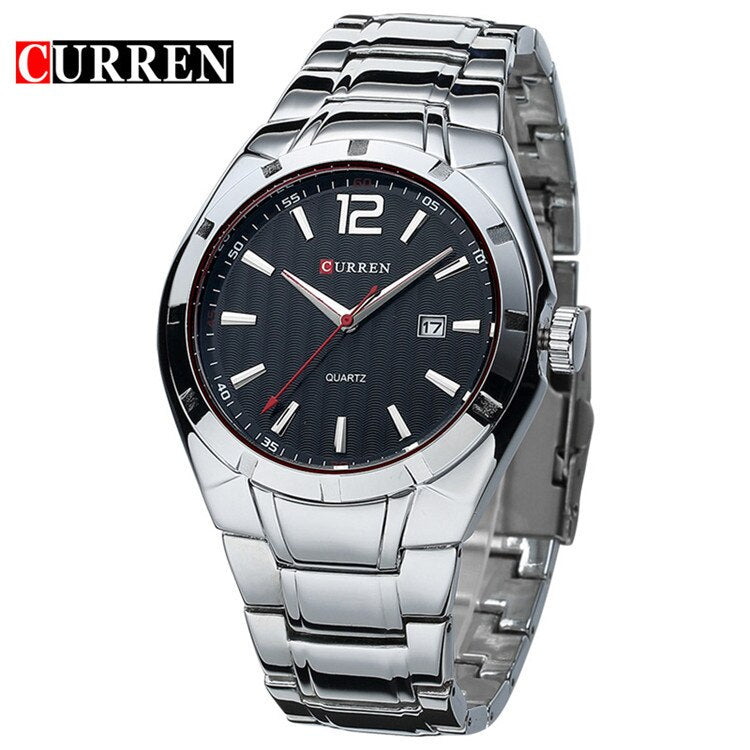 2018 New CURREN Luxury Brand Men Sport Watches Men Quartz Watch Stainless Steel Men Fashion Casual Wrist Watch Relogio Masculino