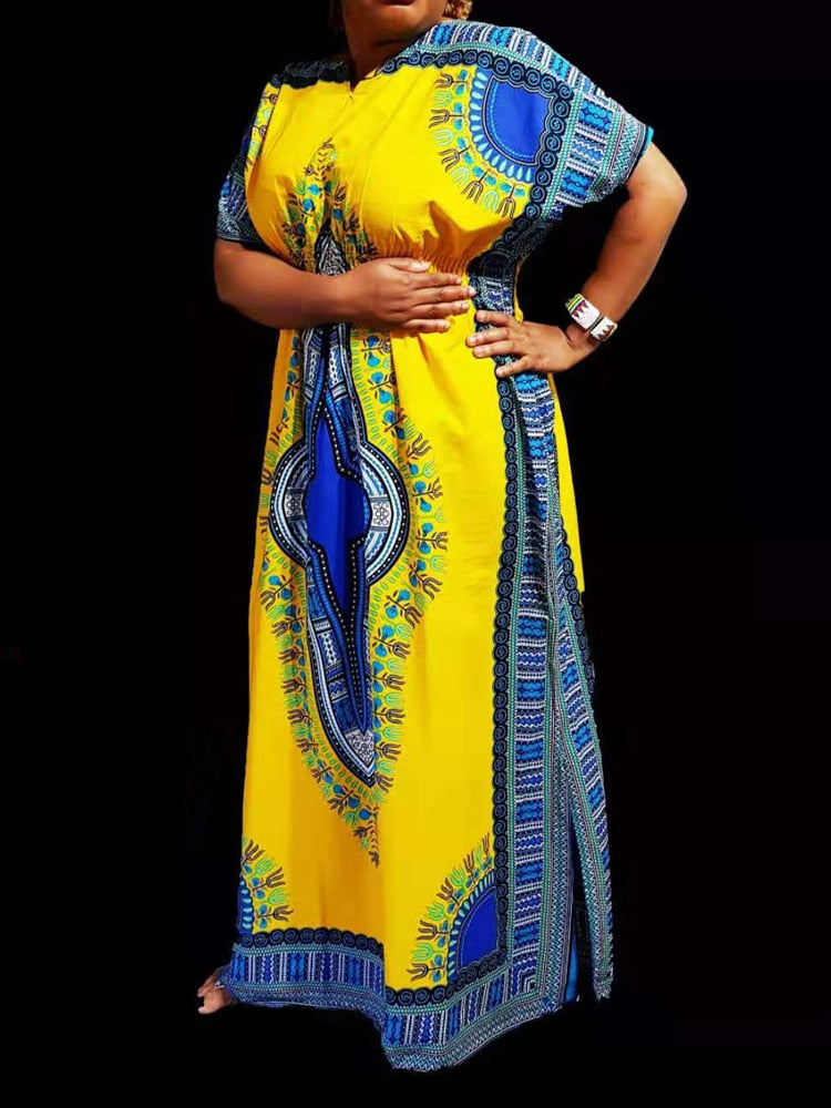 Dashikiage 100% Cotton African Fashion Native Ankara Women dress