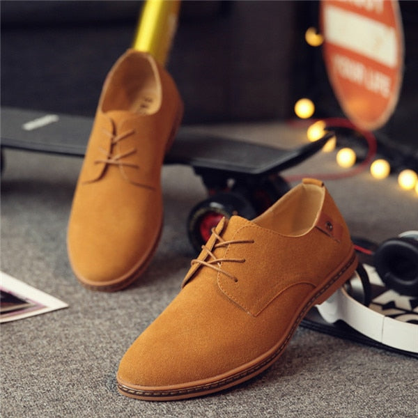 2017 Hot Sale Fashion Men Suede Leather Casual Shoes men spring autumn tide brand Designer Casual Men Shoes Lace Up Shoes Men