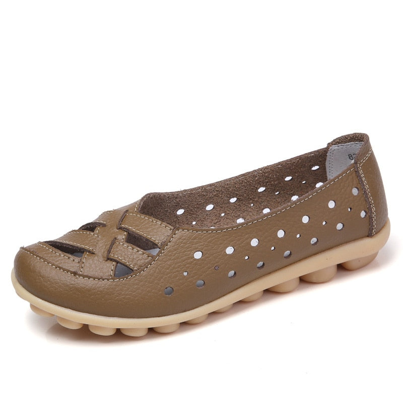 Women Flats Genuine Leather Women Shoes Female Casual Flat Ballet Women Loafers Shoes Flat Women's Shoes Leather Chaussures Femm
