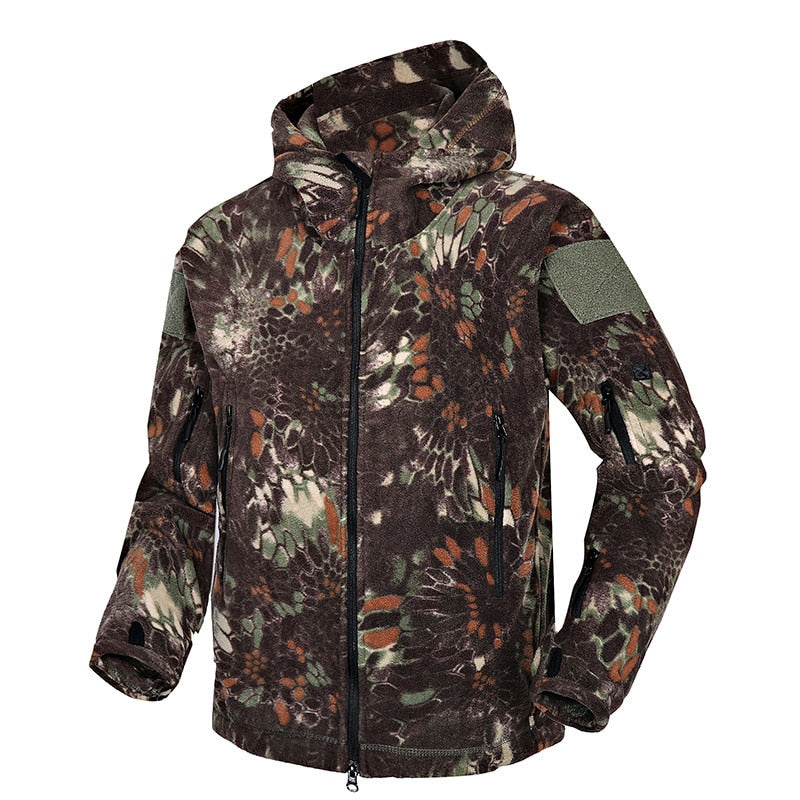 Mege Brand Autumn Winter Military Fleece Camouflage Tactical Men&#39;s Clothing Polar Warm Multicam Army Men Coat Outwear Hoodie