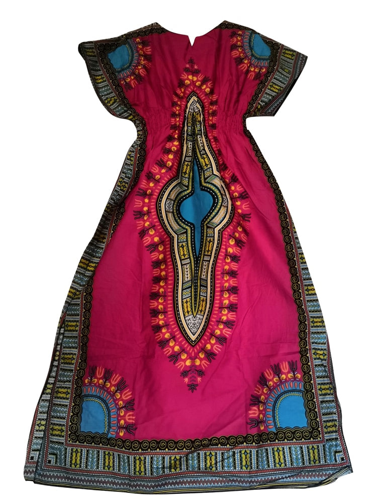 Dashikiage 100% Cotton African Fashion Native Ankara Women dress
