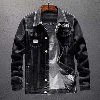 HCXY 2021 Spring Autumn Fashion Men&#39;s Denim Jackets Coats Men cotton Jacket  Mens Jean Jacket Outwear Male Cowboy Size 4XL