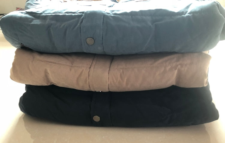 DIMUSI Winter Jacket Men Warm Casual Parkas Cotton Stand Collar Winter Coats Male Padded Overcoat Outerwear Clothing4XL,YA332