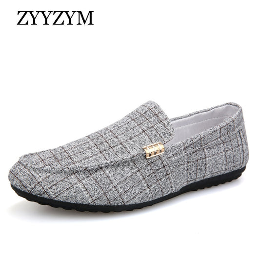 ZYYZYM Men Casual Shoes 2021 Spring Summer Men Loafers New Slip On Light Canvas Youth Men Shoes Breathable Fashion Flat Footwear
