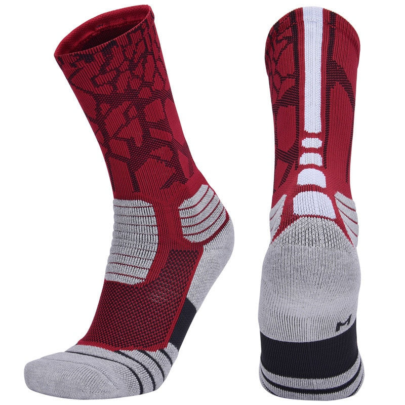 High Quality New Men Outdoor Sports Elite Basketball Socks Men Cycling Socks Compression Socks Cotton Towel Bottom Men's socks