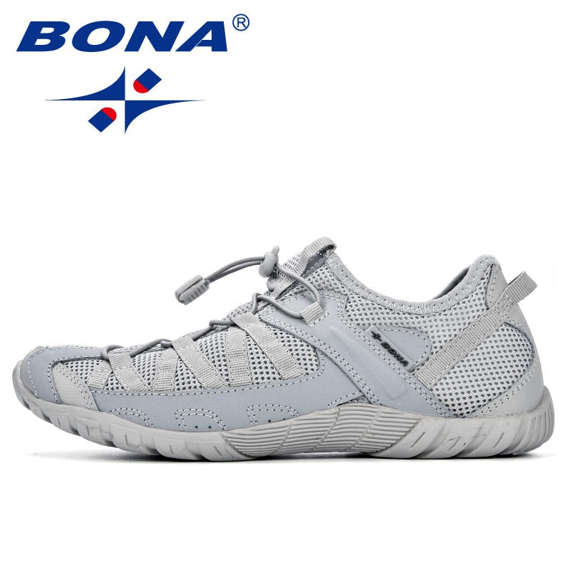 BONA Summer Sneakers Breathable Men Casual Shoes Fashion Men Shoes Tenis Masculino Adulto Sapato Masculino Men Leisure Shoe