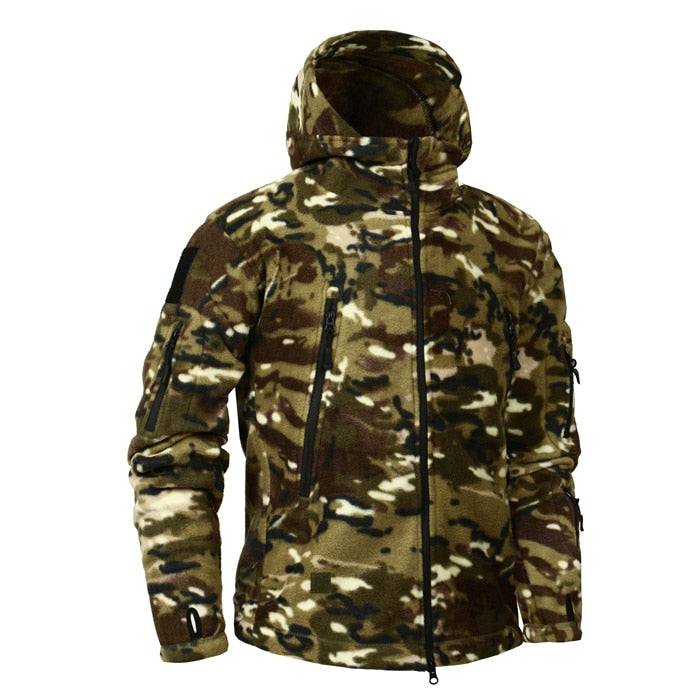 Mege Brand Autumn Winter Military Fleece Camouflage Tactical Men&#39;s Clothing Polar Warm Multicam Army Men Coat Outwear Hoodie