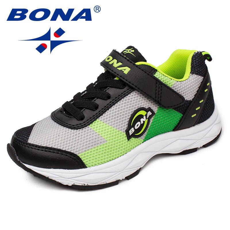 BONA New Arrival Style Children Casual Shoes Mesh Boys Shoes Hook & Loop Girls Loafers Outdoor Fashion Sneakers Free Shipping