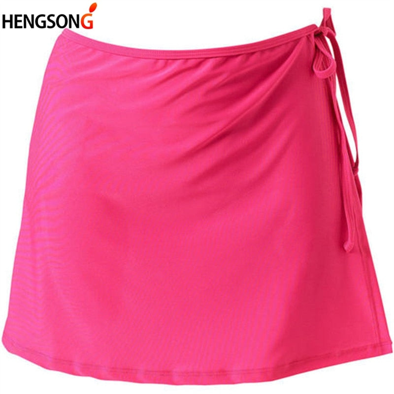 Female Skirts High Waist Girls A-line Mini Tennis Skirt Yoga Running Skirt Lace-up Bandage Sports Skirts Tracksuit Woman