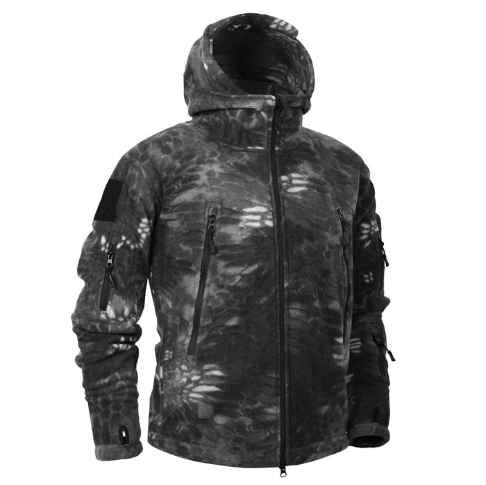 Mege Brand Autumn Winter Military Fleece Camouflage Tactical Men&#39;s Clothing Polar Warm Multicam Army Men Coat Outwear Hoodie