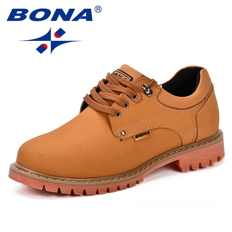 BONA Fashion Men Casual Shoes New  Autumnmen Flats Cow Split Male Oxfords Men Leather Shoes Zapatillas Hombre Free Shipping