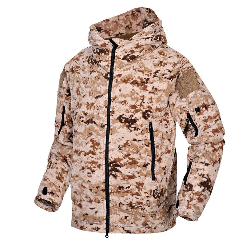 Mege Brand Autumn Winter Military Fleece Camouflage Tactical Men&#39;s Clothing Polar Warm Multicam Army Men Coat Outwear Hoodie