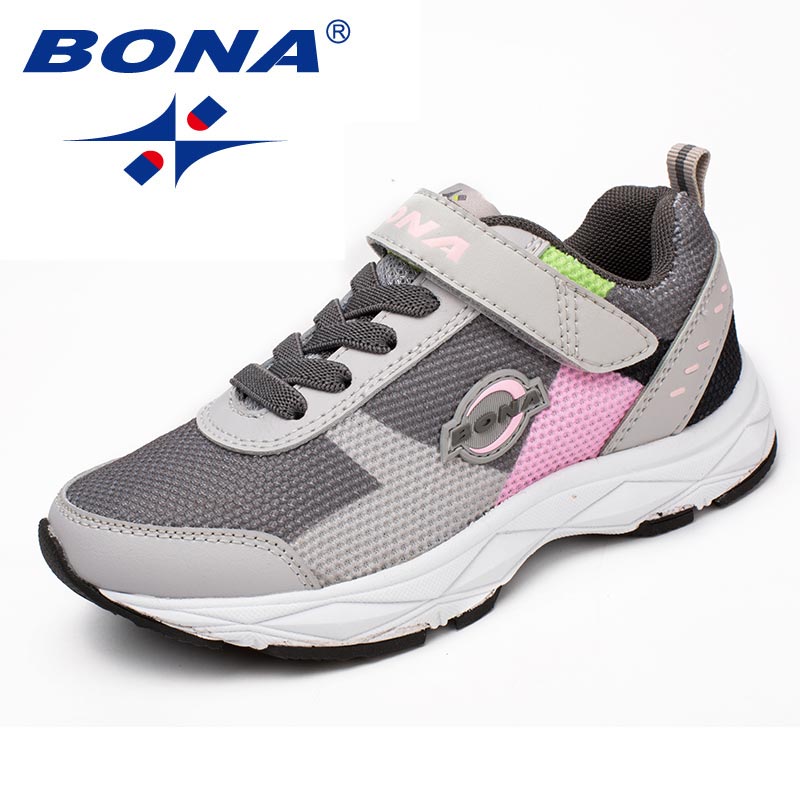 BONA New Arrival Style Children Casual Shoes Mesh Boys Shoes Hook & Loop Girls Loafers Outdoor Fashion Sneakers Free Shipping