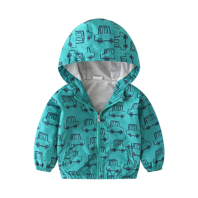 New Summer & Autumn Children Jackets Casual Hooded Kids outerwear/coats 1-7T Blue And Whith Style Jackets For Boys CQ03