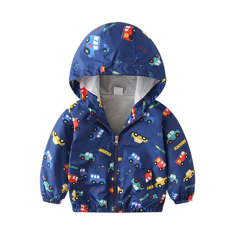 New Summer & Autumn Children Jackets Casual Hooded Kids outerwear/coats 1-7T Blue And Whith Style Jackets For Boys CQ03