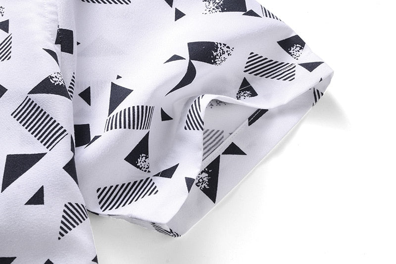 Plus size 5XL 6XL 7XL  Men Shirt 2022 New Arrival Summer Fashion Print Casual Short Sleeve Shirts Brand Clothing