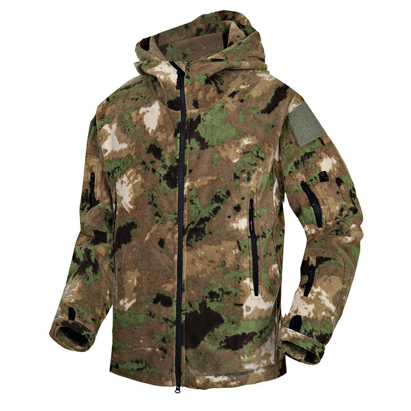Mege Brand Autumn Winter Military Fleece Camouflage Tactical Men&#39;s Clothing Polar Warm Multicam Army Men Coat Outwear Hoodie