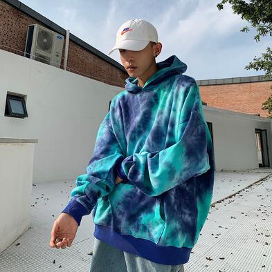 Zongke 2022 Harajuku Tie Dye Hoodie Men Clothing Men's Hoodies Hip Hop Male Sweatshirt Tie Dye Japanese Streetwear M-2XL