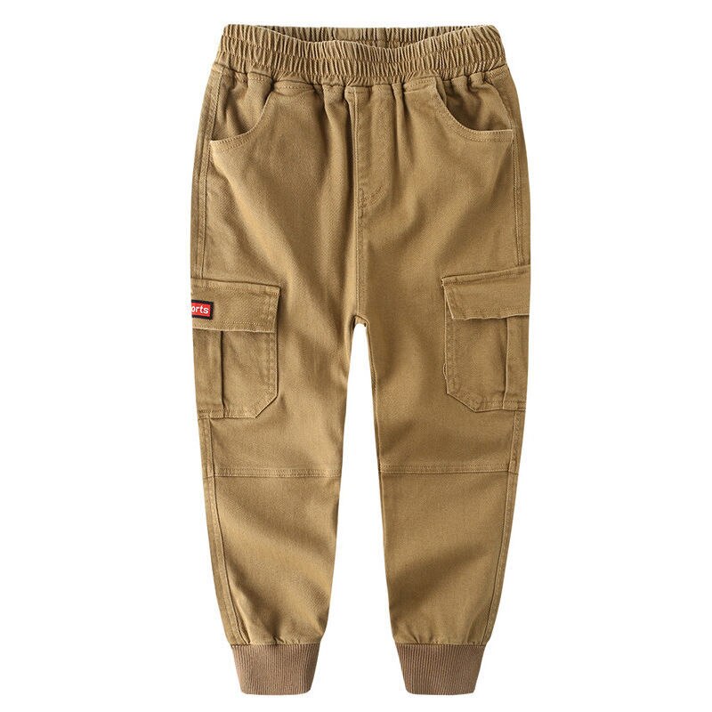 VFOCHI 2022 Brand New 4-16T Boys Pants Spring Summer Solid Color Kids Trousers Teenage Clothing Elastic Waist Boy Cargo Pants