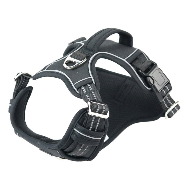 Pet Dog Harness 1000D Oxford Cloth Reflective Service Dog Vest with Vertical Handle Adjustable Dog Collars For Big Medium Dogs