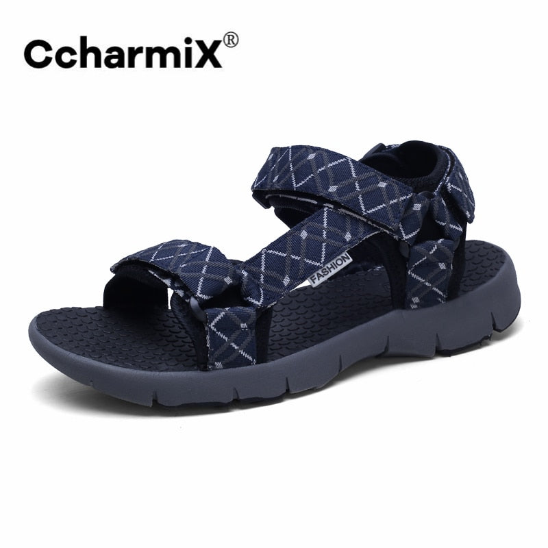 CcharmiX Men Sandals Vietnam Summer Breathable Walking Men Shoes Lightweight Gladiator Sandals For Men Water Footwear Big Size